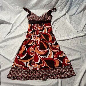 70’s print dress